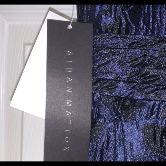 NWT Aidan Mattox Jacquard Mermaid Formal Gown - Size 0 - Picture 7 of 14